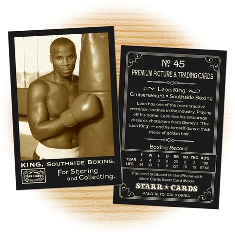 Boxing Card Template